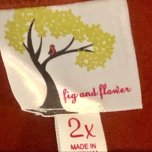 NWT Anthropologie Boho Rust Embroidered Top 2X - Picture 4 of 9